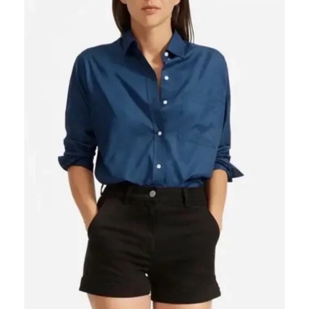 Everlane Cotton Twill High Waist Shorts Black NEW Vacation Summer  (size 4)